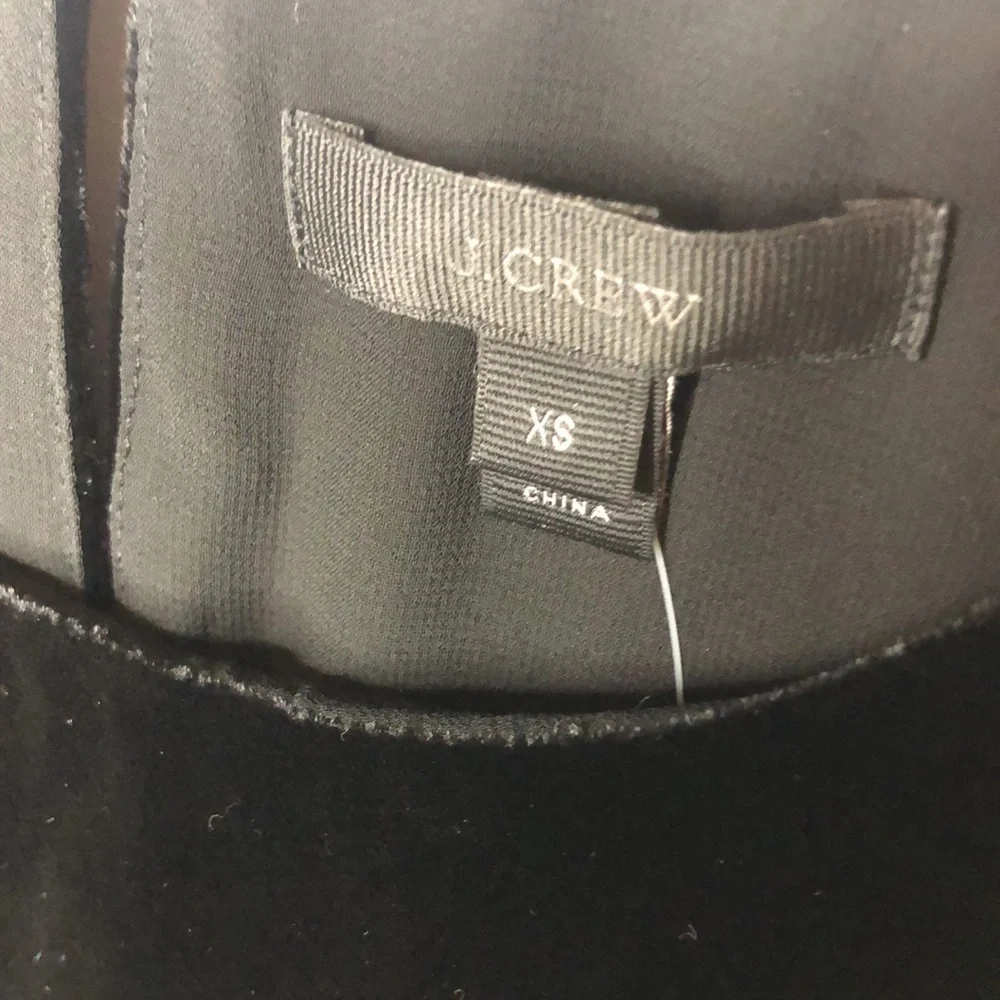 J. Crew Black Velvet Tank XS